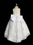 Girls Graceful White Virgin Mary Embroidered Christening Dress, Sizes 0-6